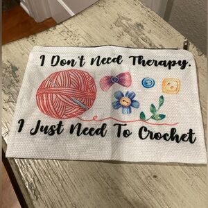 Knitting/crochet collection with cute zippered bag.